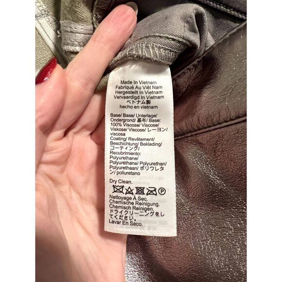 NWOT J. Crew Full-Length Demi-Boot Pant in Metallic Faux Leather 31 Petite - Picture 4 of 10